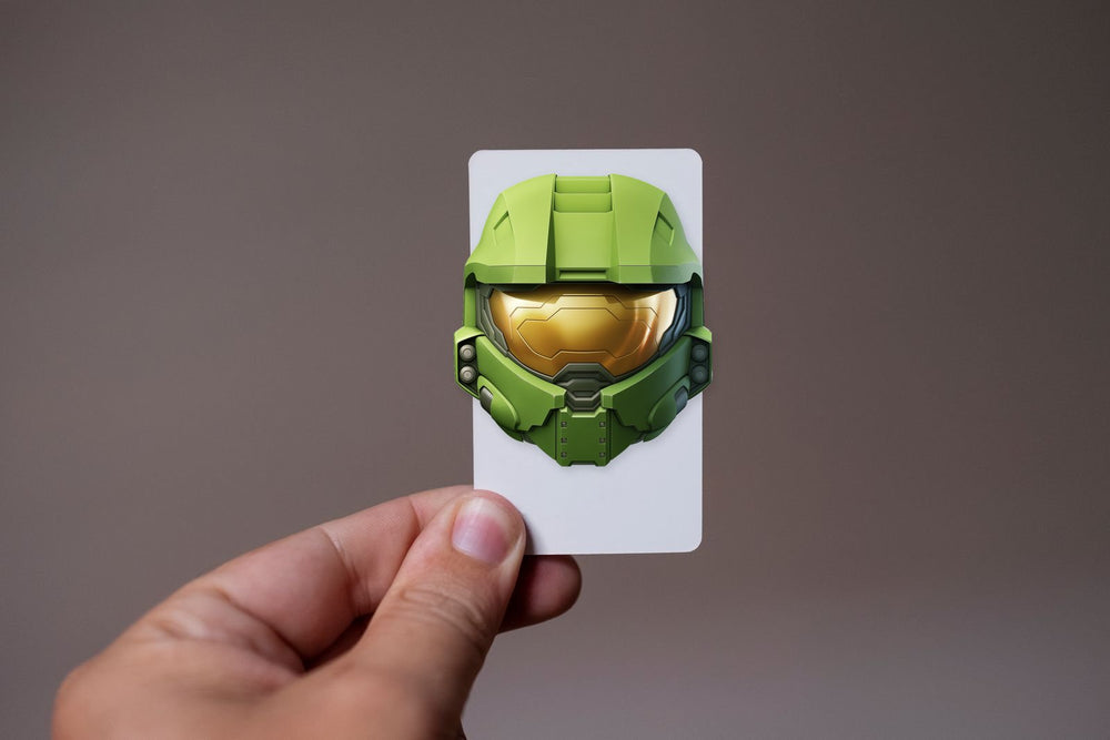 Aesthetic Green Master Chief Helmet Sticker