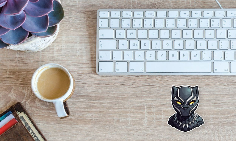 Marvel Chibi Black Panther Head Sticker