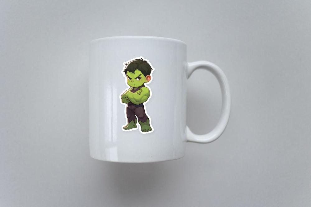 Cute Hulk Green Superhero Sticker
