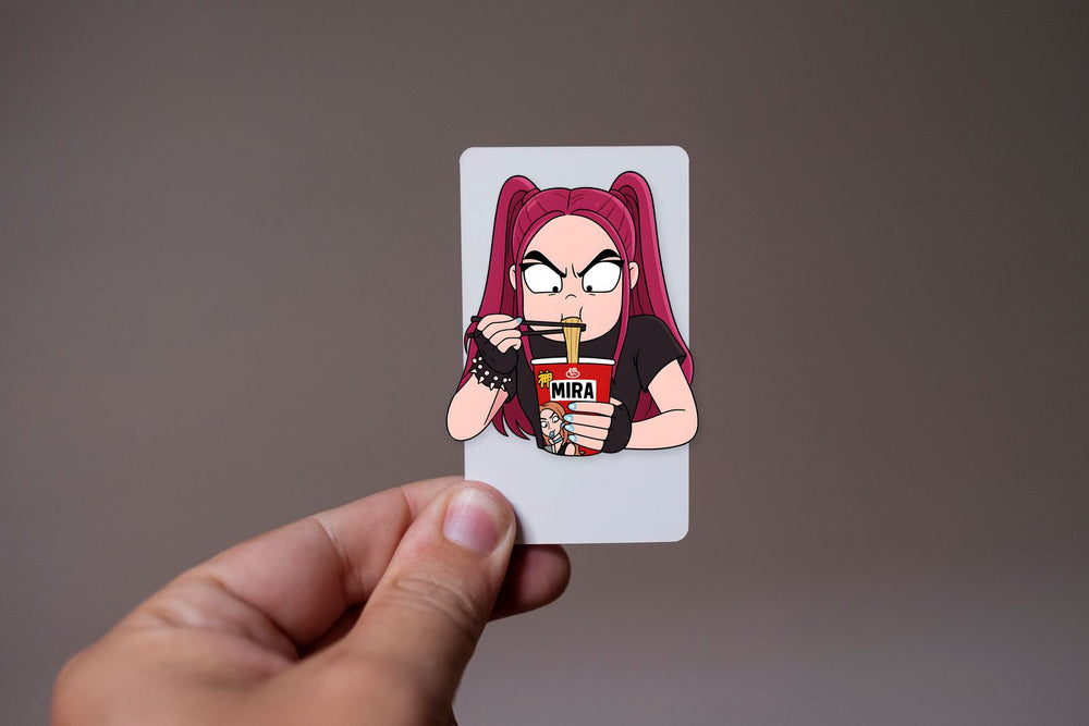 Kpop Demon Hunters Mira Eating Ramen Sticker