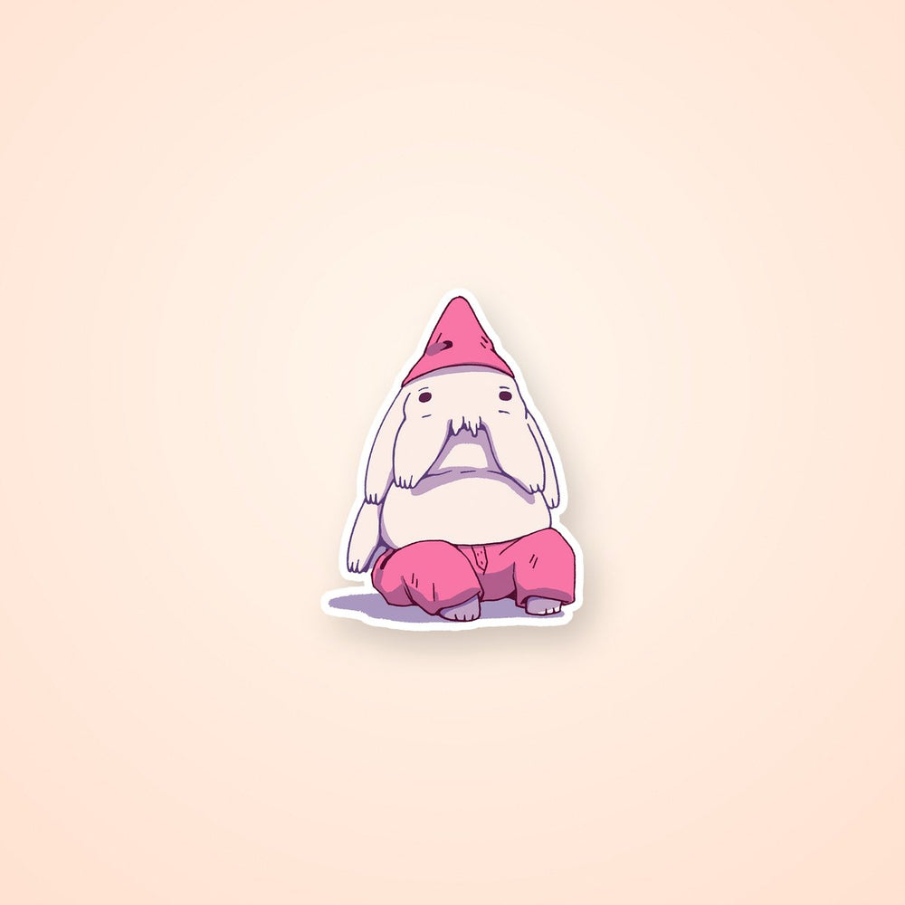 Weird Cartoon Gnome Creature Sticker