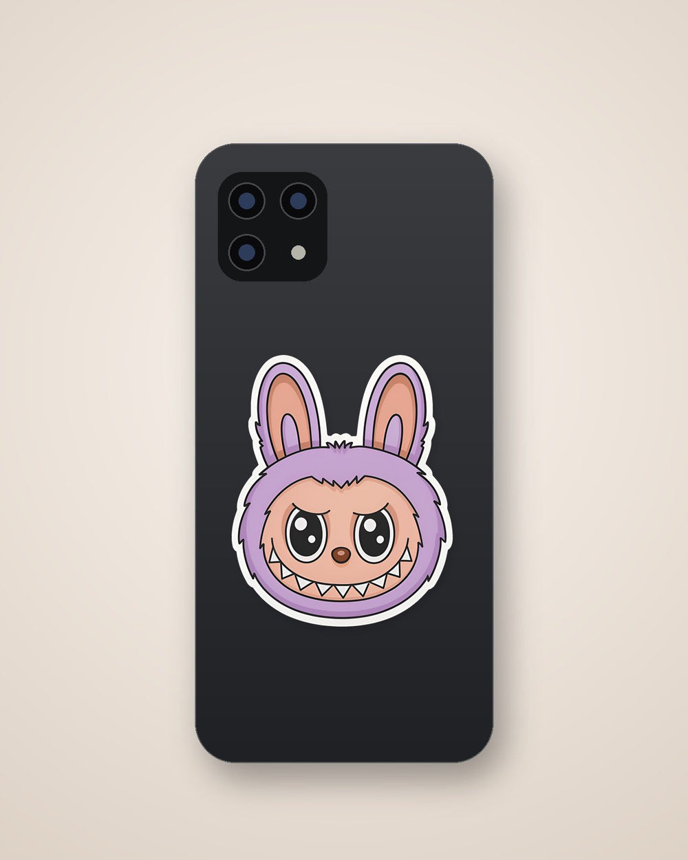 Purple Labubu Head Sticker