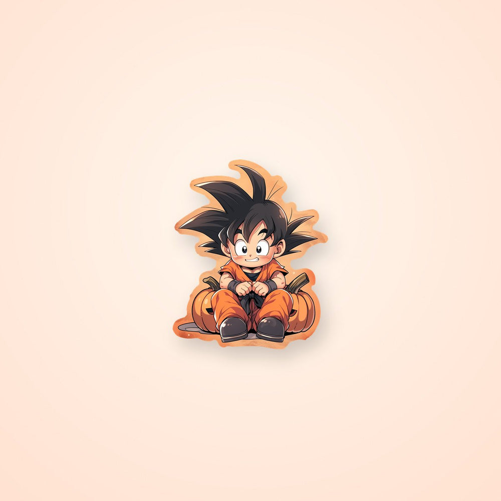 Baby Goku & Pumpkins Halloween Sticker