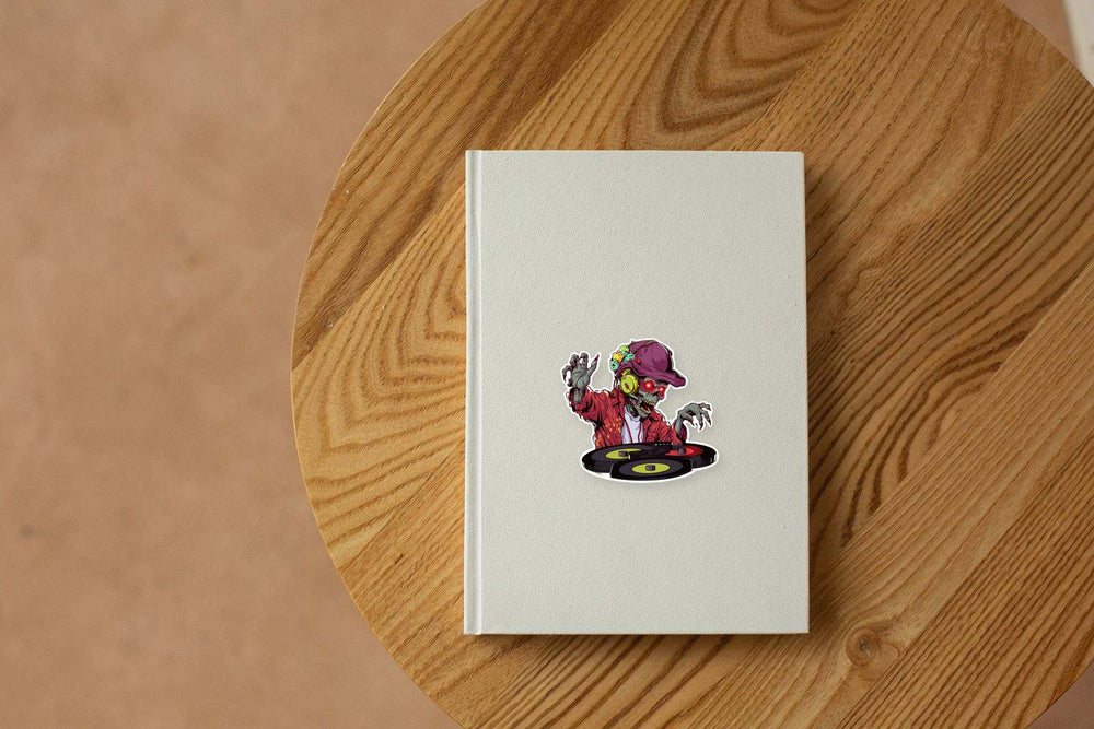 Scary Zombie DJ Sticker