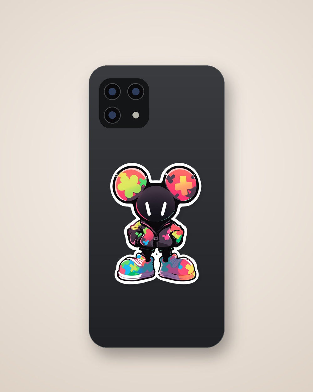 Colorful Mickey Mouse Style Sticker
