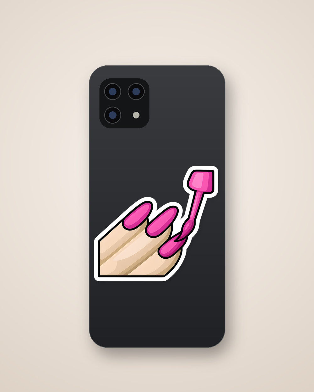 Baddie Pink Nail Polish Sticker