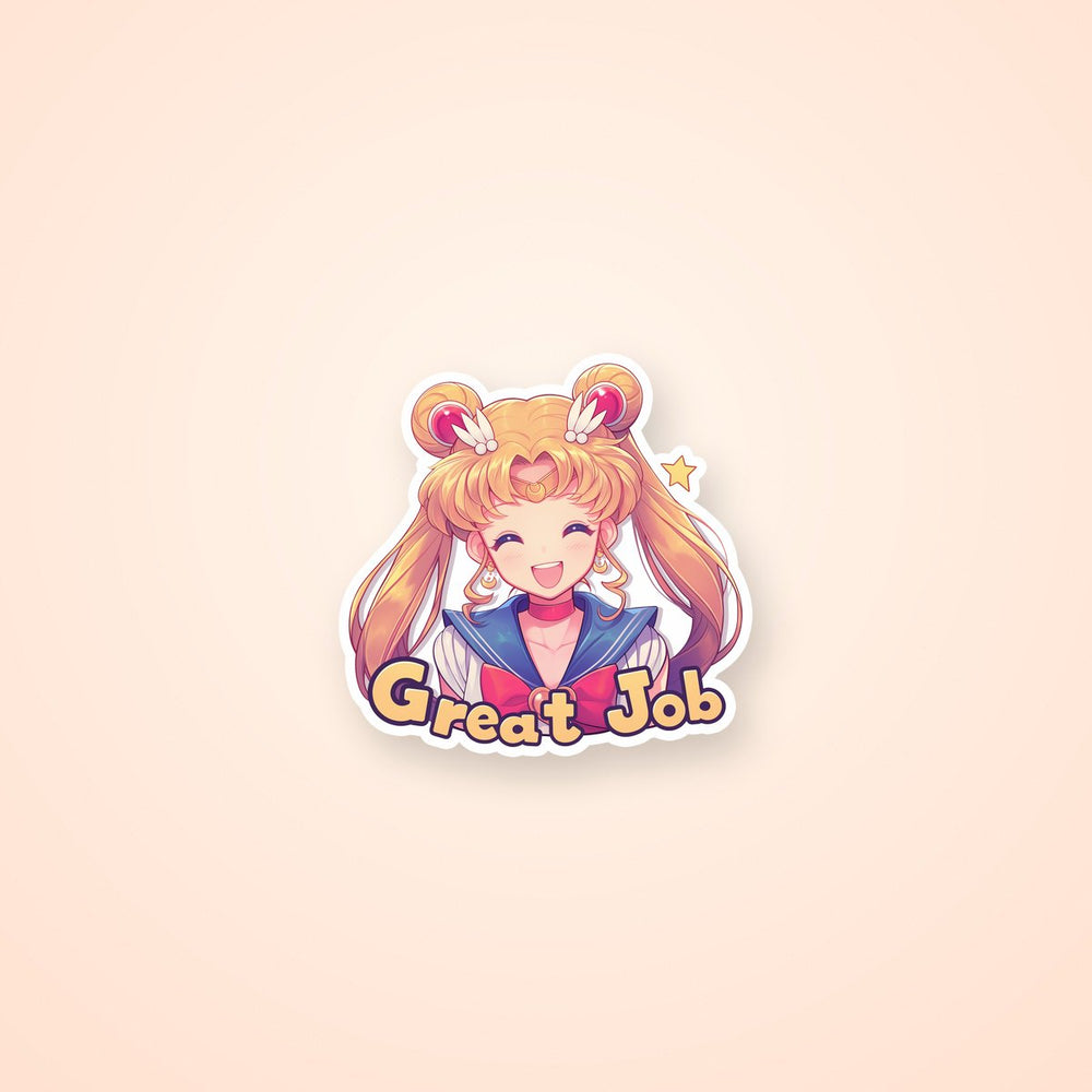 Happy Sailor Moon Great Job Sticker