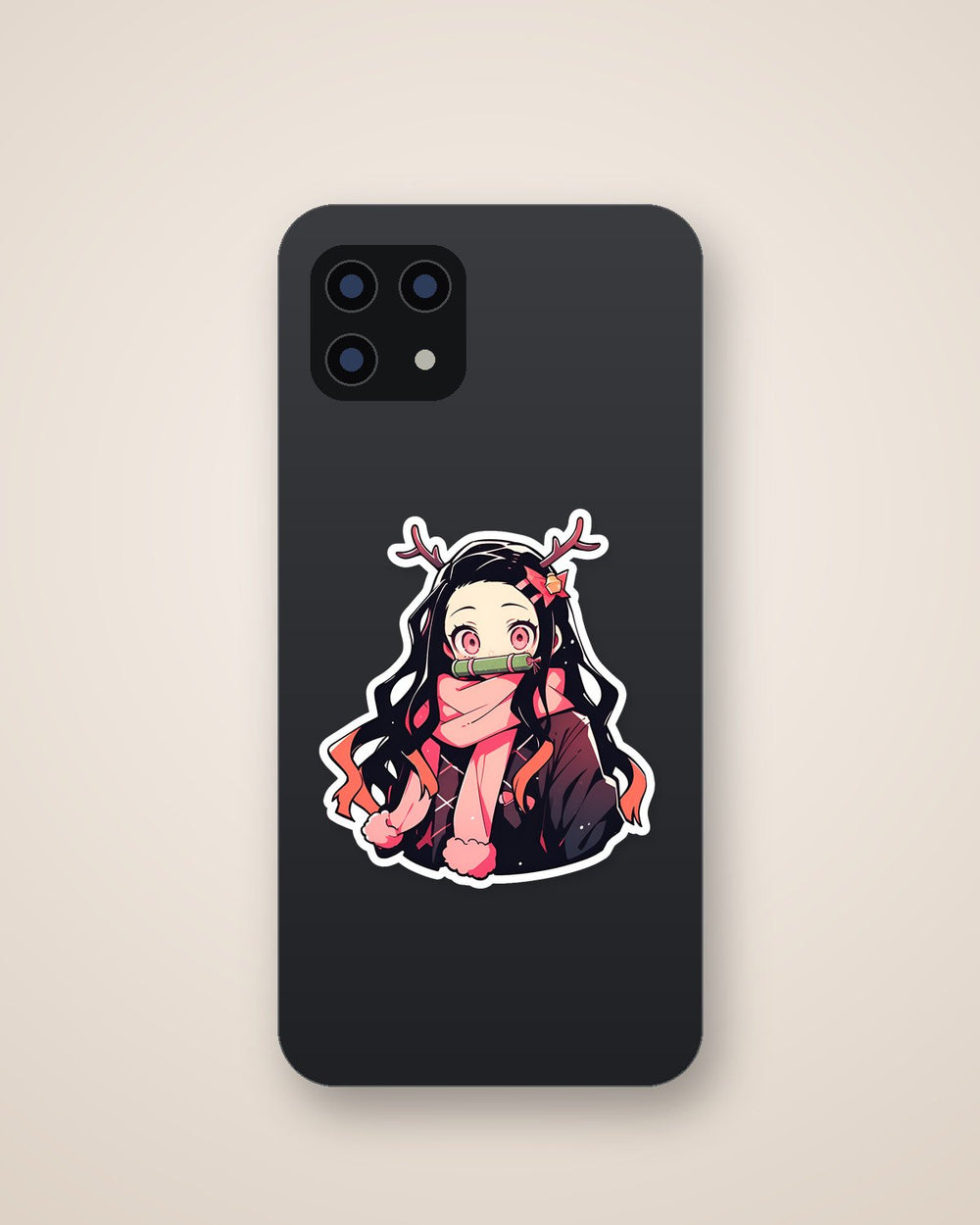 Christmas Nezuko with Reindeer Antlers Sticker