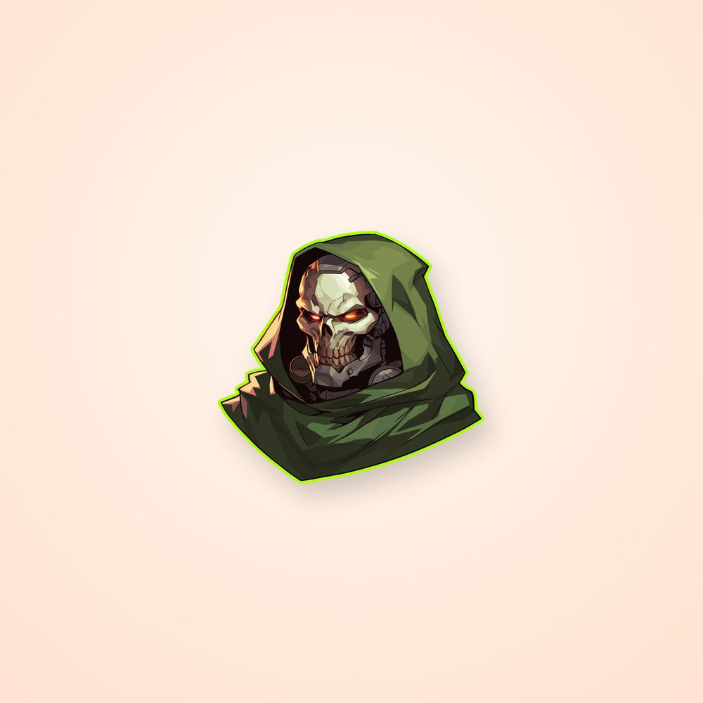 Marvel Dr Doom Robot Skull Sticker