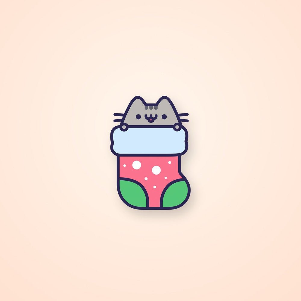 Pusheen Christmas Stocking Sticker