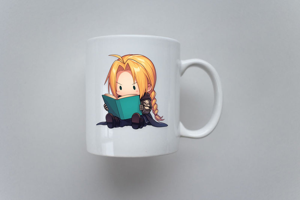 Kawaii Edward Elric Reading Book Sticker