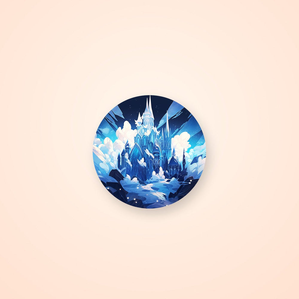 Ice Castle Round Sticker