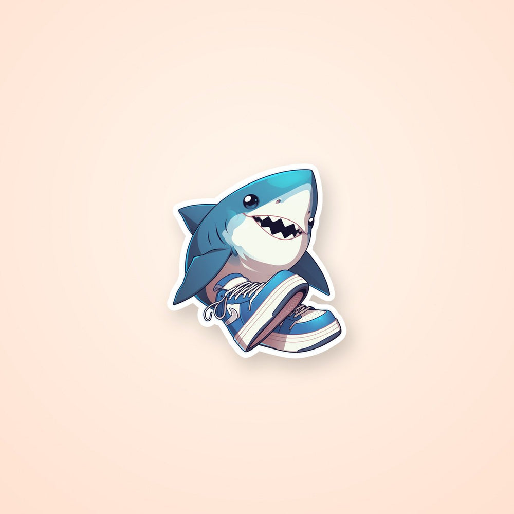 Cute Shark in Nike Sneaker Sticker