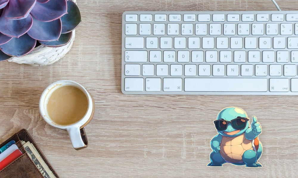 Squirtle Thumbs Up Sunglasses Sticker