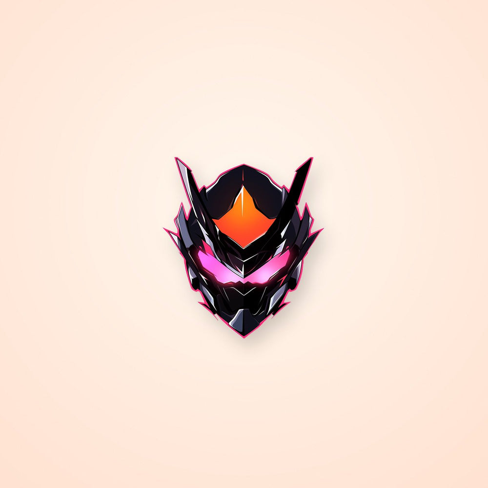 Black Cyberpunk Helmet Sticker