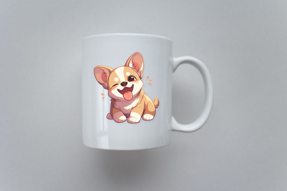 Cute Corgi Winking Clipart