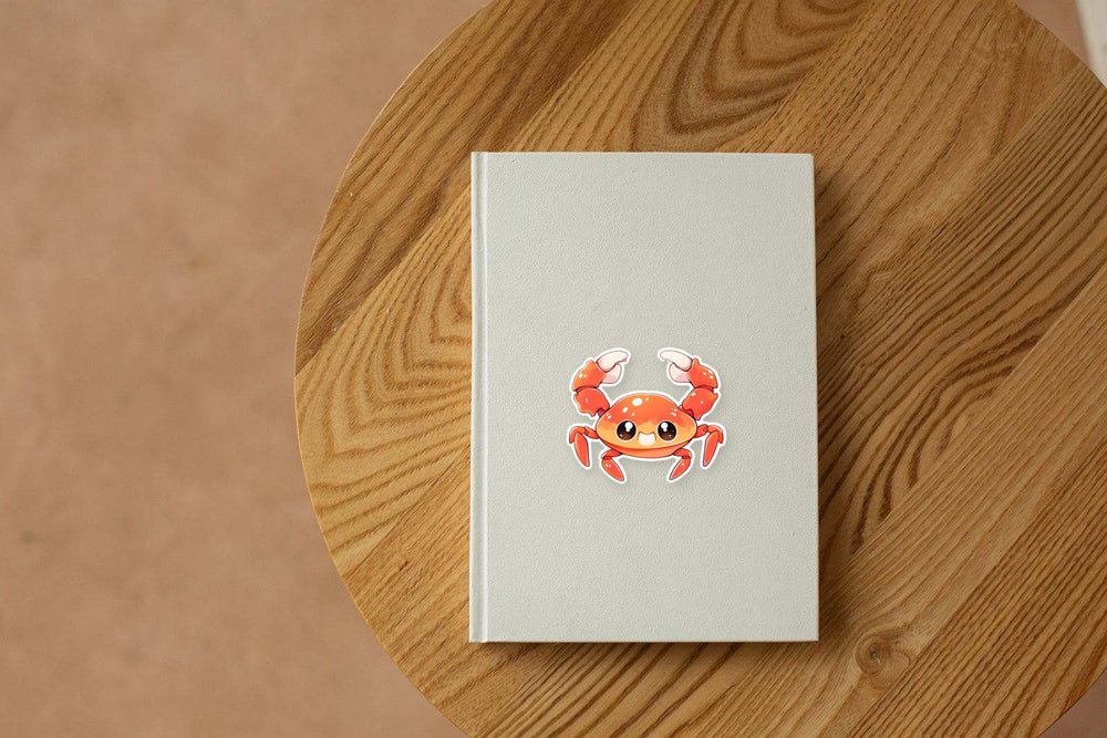 Cute Crab with Claws Raised Sticker