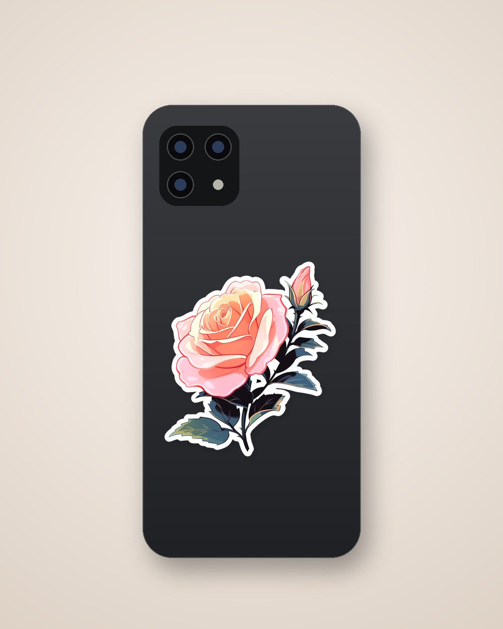 Beautiful Pink Rose Aesthetic Sticker