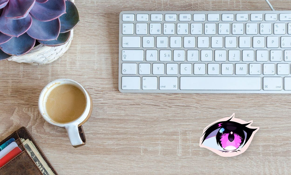 Pink Eye Anime Sticker