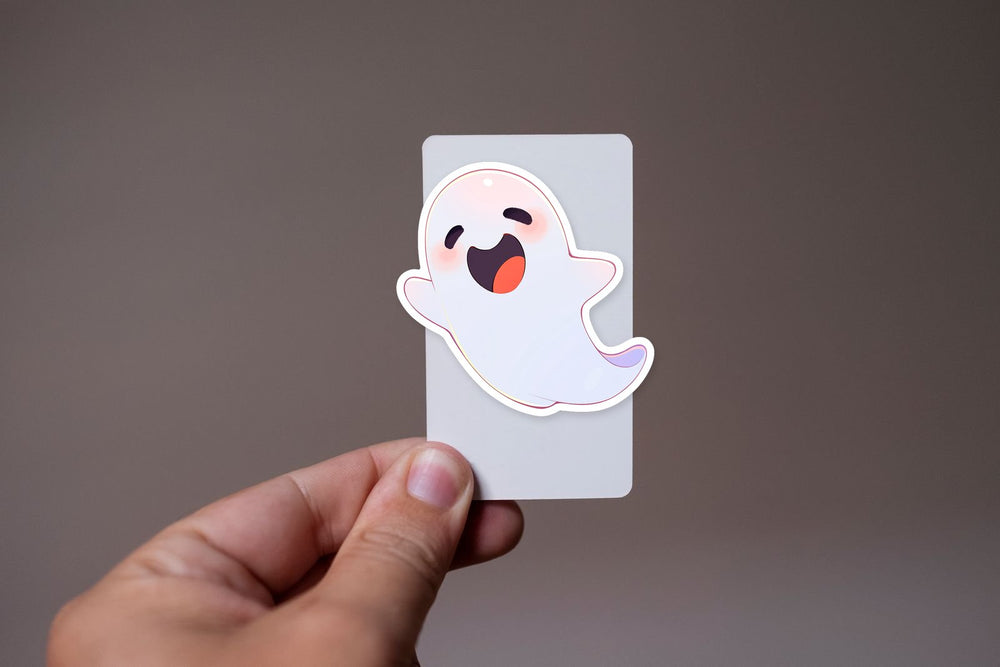 Cute Ghost with Open Mouth Sticker