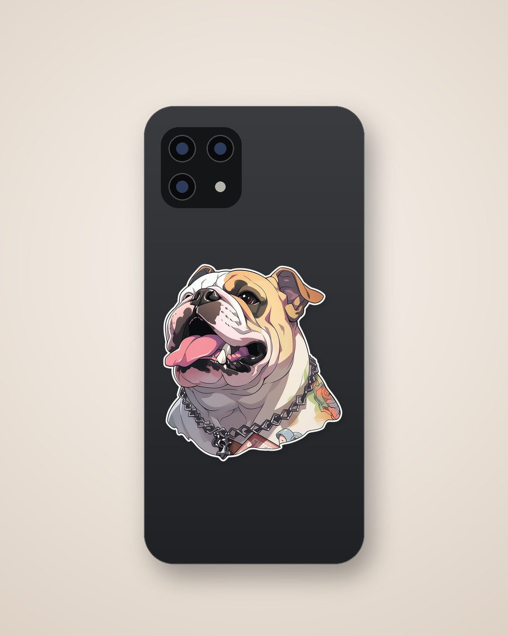 Bulldog with a Bone Sticker