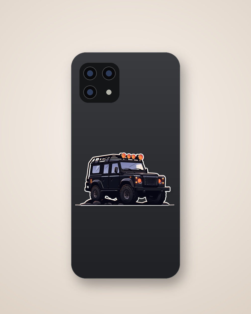 Black Land Rover Defender Sticker