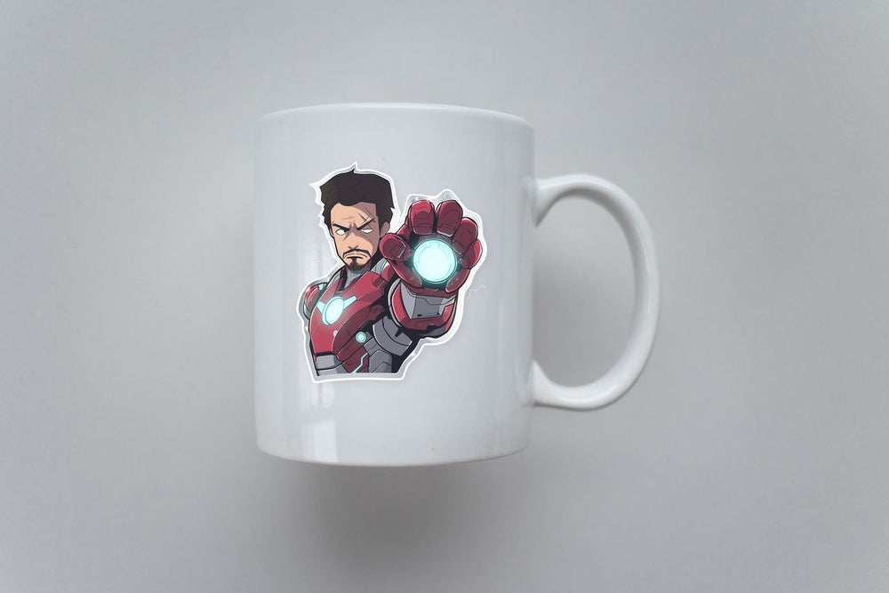 Tony Stark in Suit Shooting Pose Sticker
