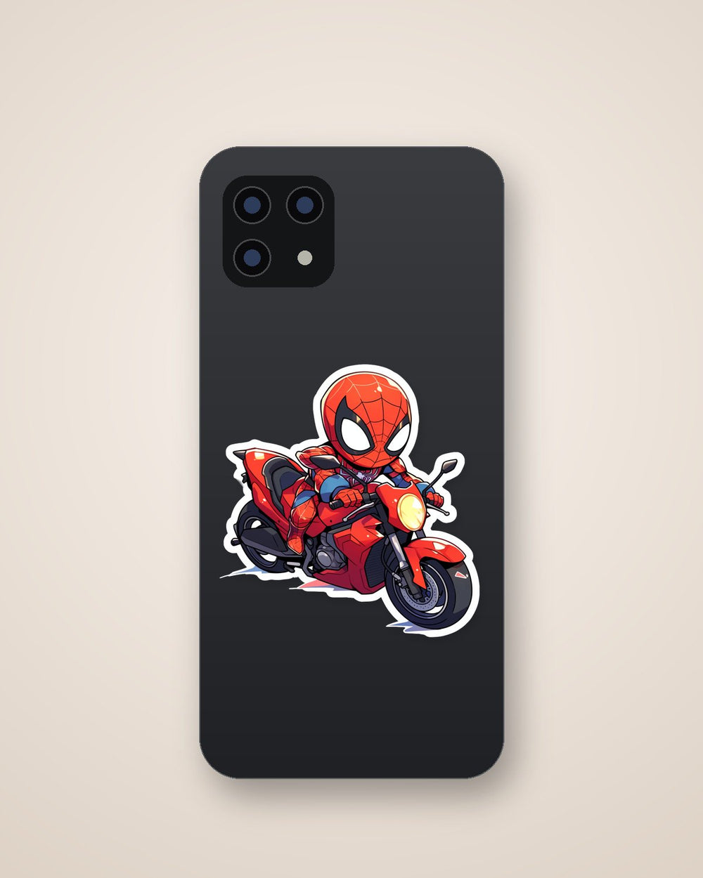 Spider-Man on Motorcycle Marvel Sticker