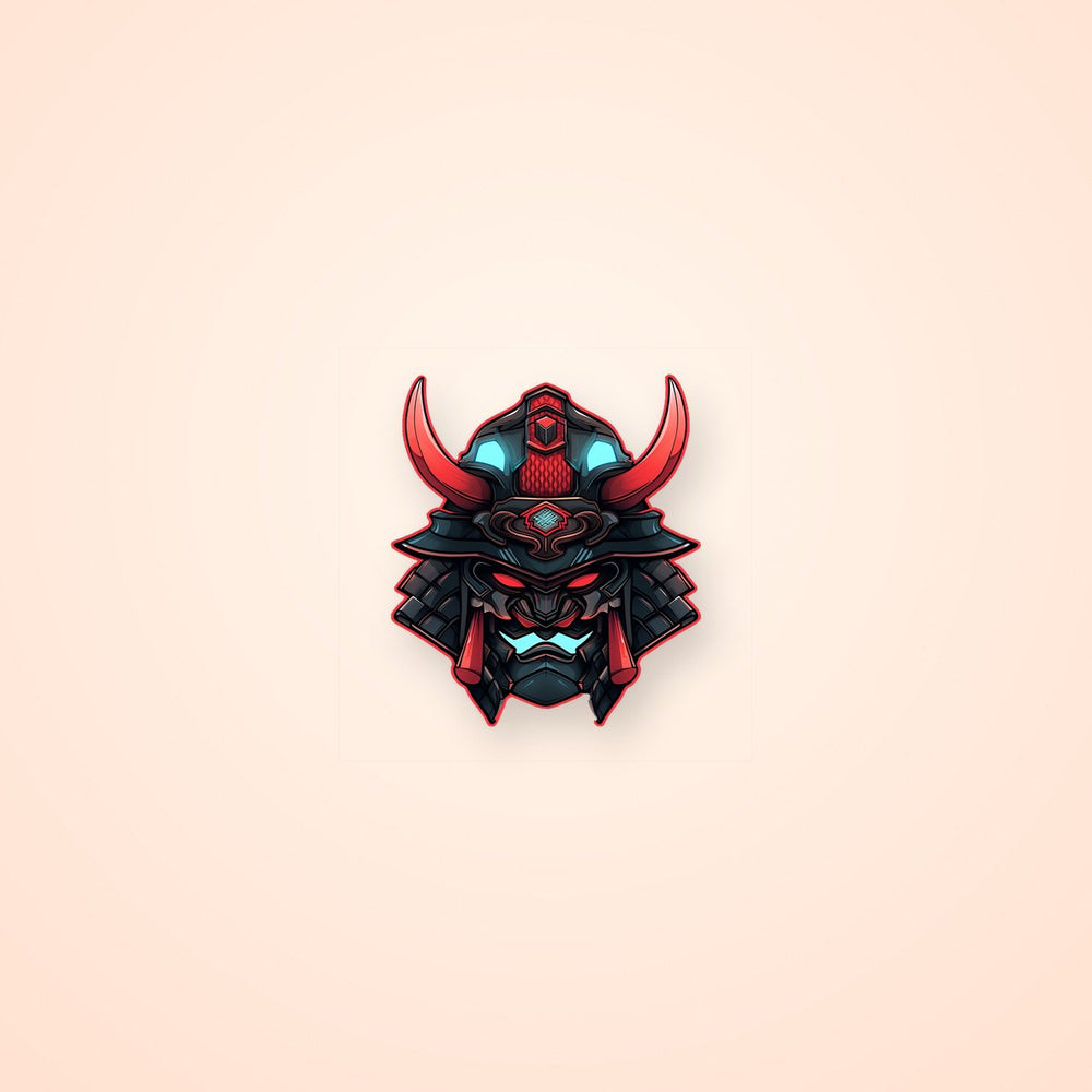 Demonic Samurai Red Stroke Sticker