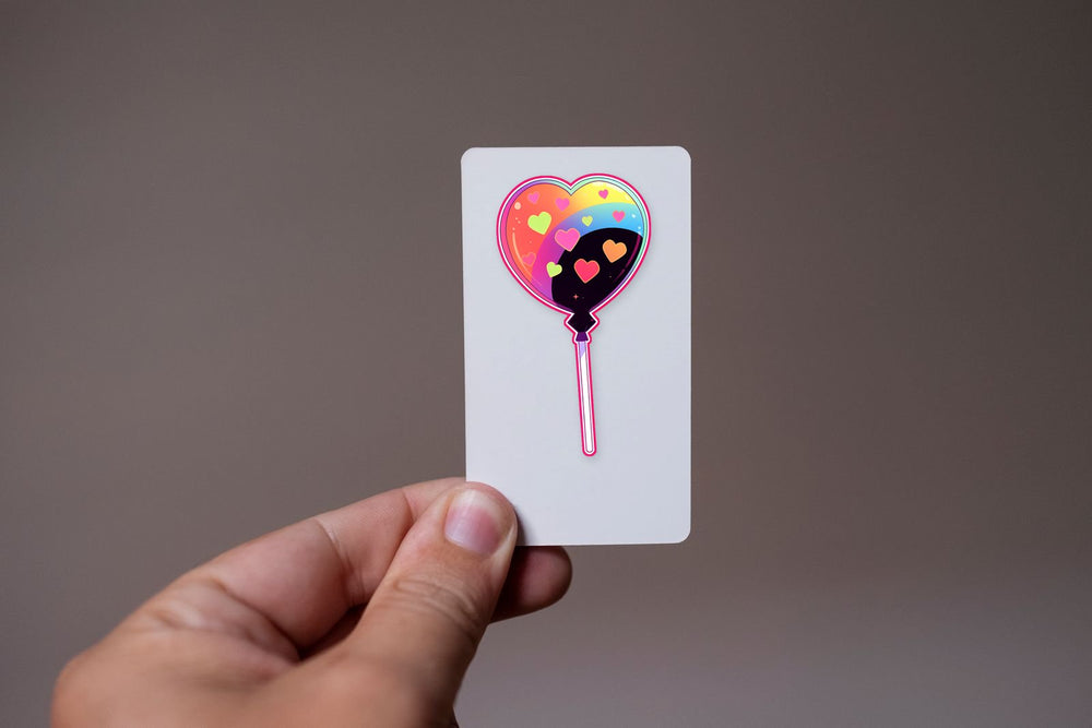 Colorful Heart Lollipop Sticker