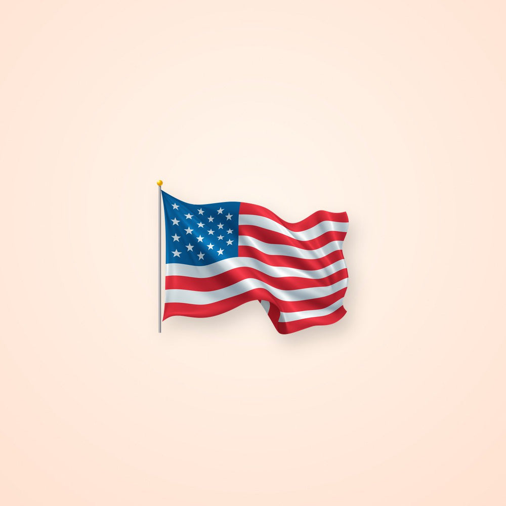 Waving USA Flag Sticker