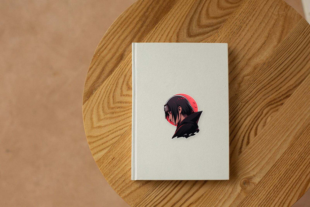 Itachi Uchiha Profile Red Moon Sticker