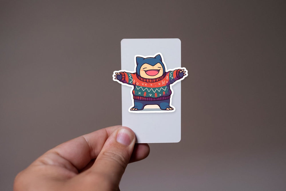 Snorlax Christmas Sweater Sticker