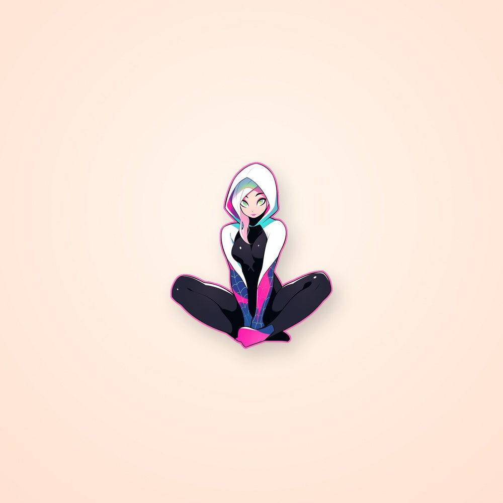 Spider-Gwen Pink Stroke Sticker