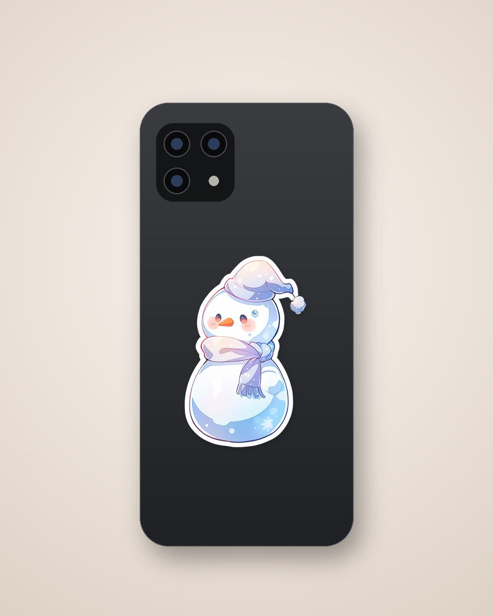 Snowman in Hat and Scarf Sticker