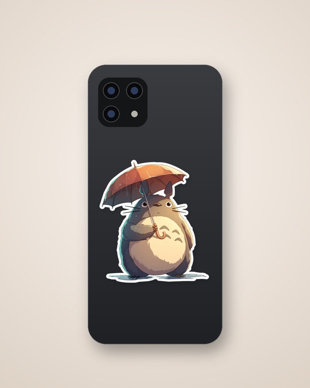 Ghibli Totoro with Umbrella Sticker