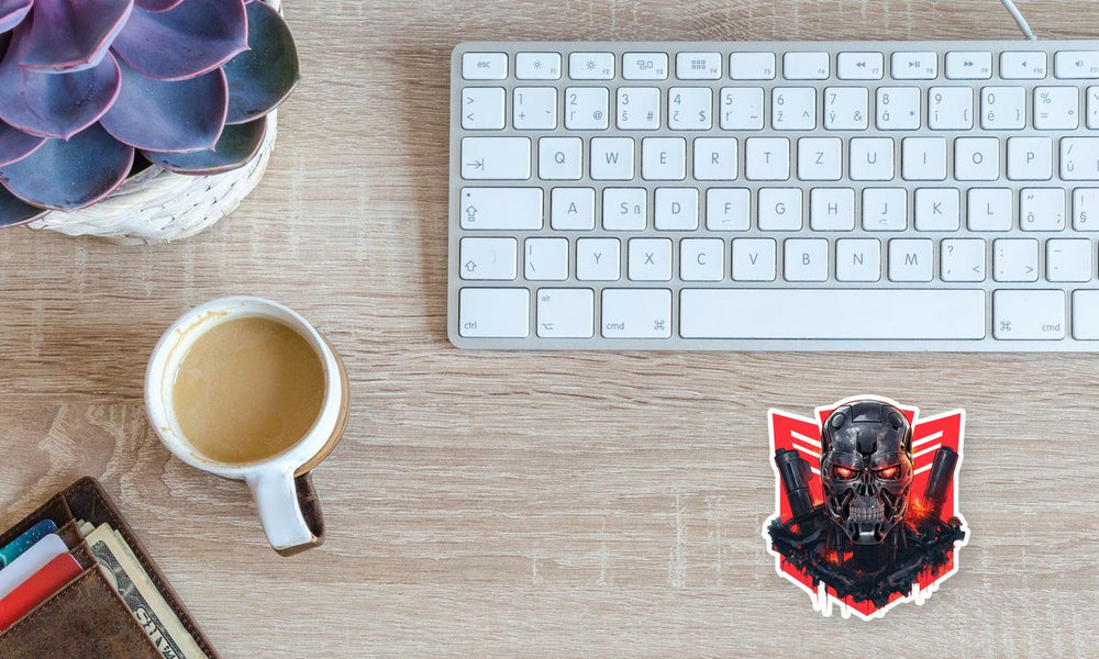 Terminator & Megatron Crossover Sticker