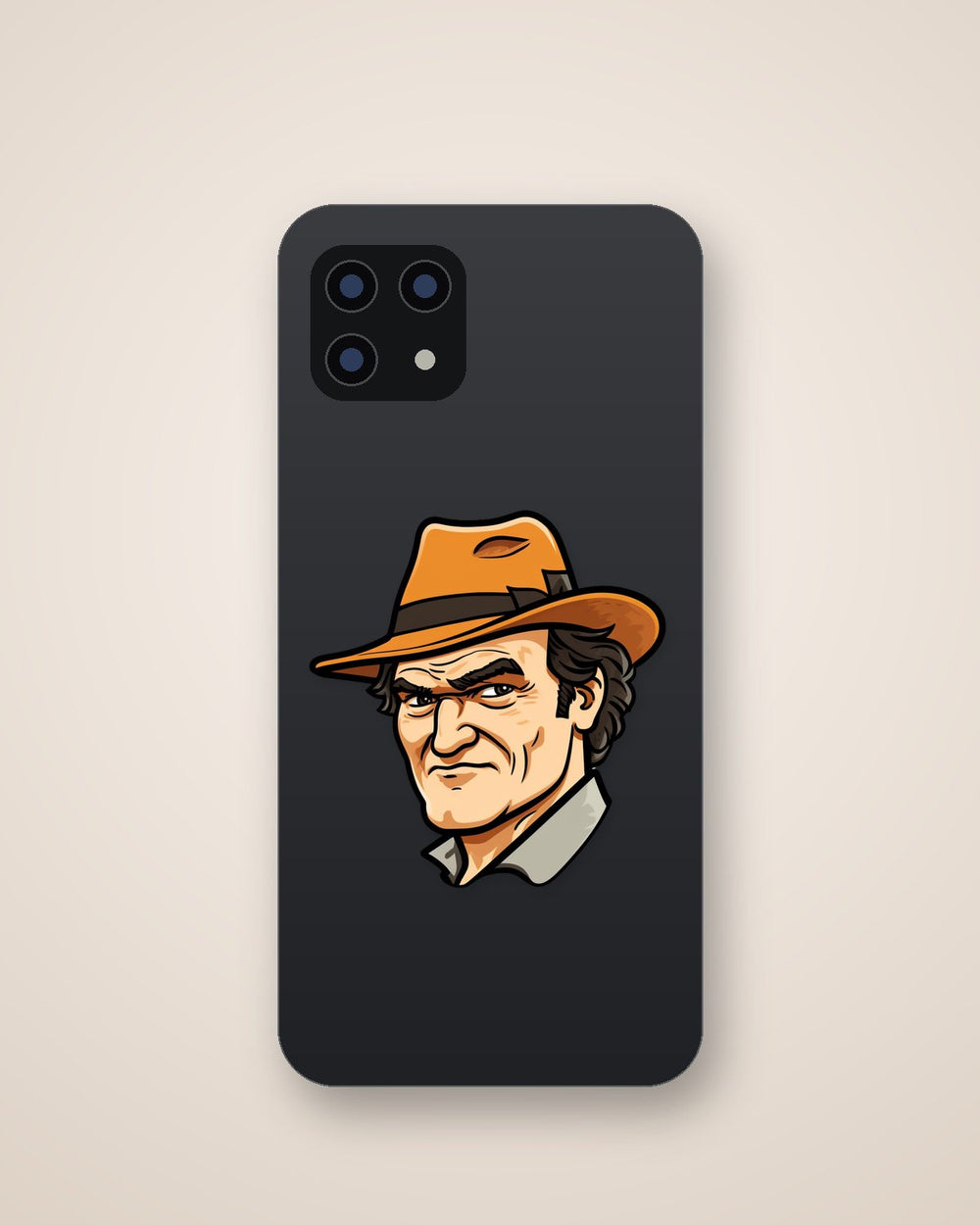 Tarantino in Hat Cartoon Sticker