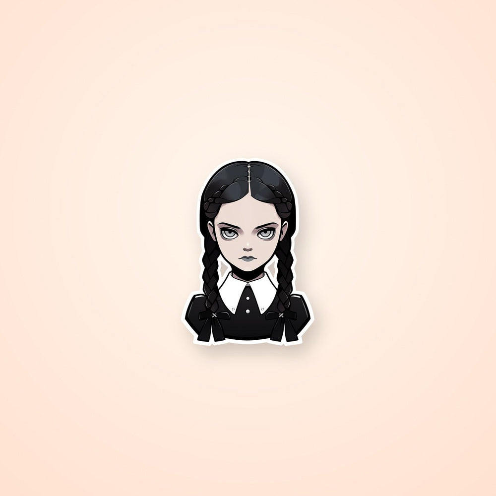 Aesthetic Wednesday Addams Sticker