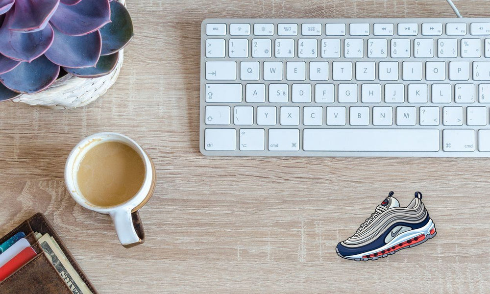 Nike Air Max 97 Platinum Navy Shoe Sticker