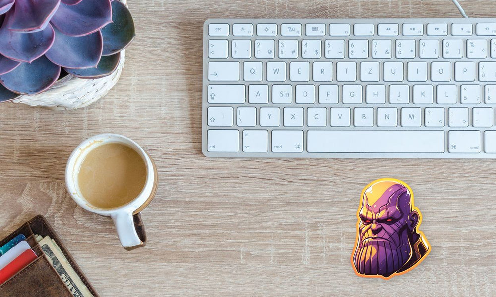 Marvel Brutal Thanos Orange Stroke Sticker