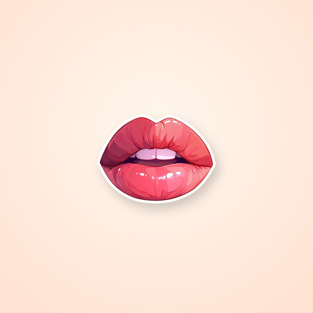 Bold Lips Print Sticker