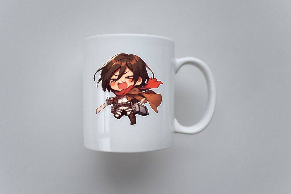 Happy Mikasa Attack on Titan Sticker