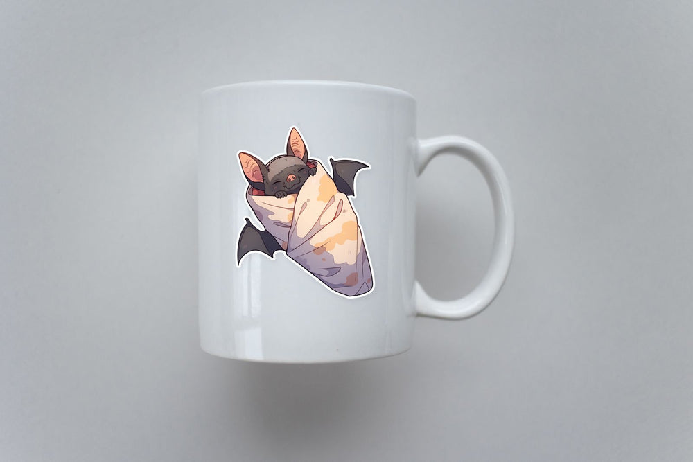 Bat Burrito Funny Sticker