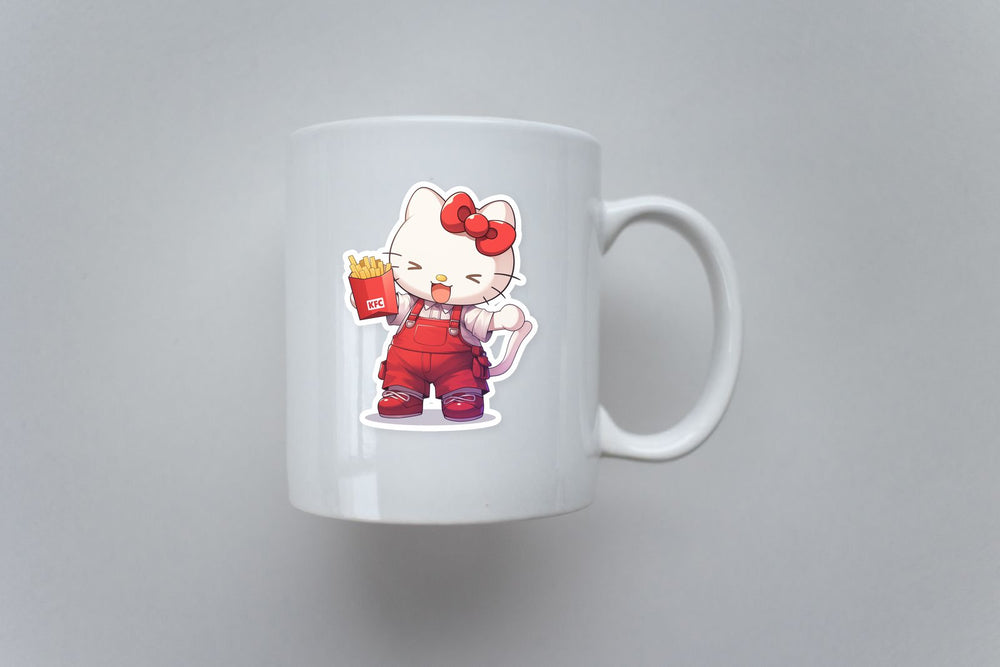 Hello Kitty Kfc Fast Food Cute Sticker