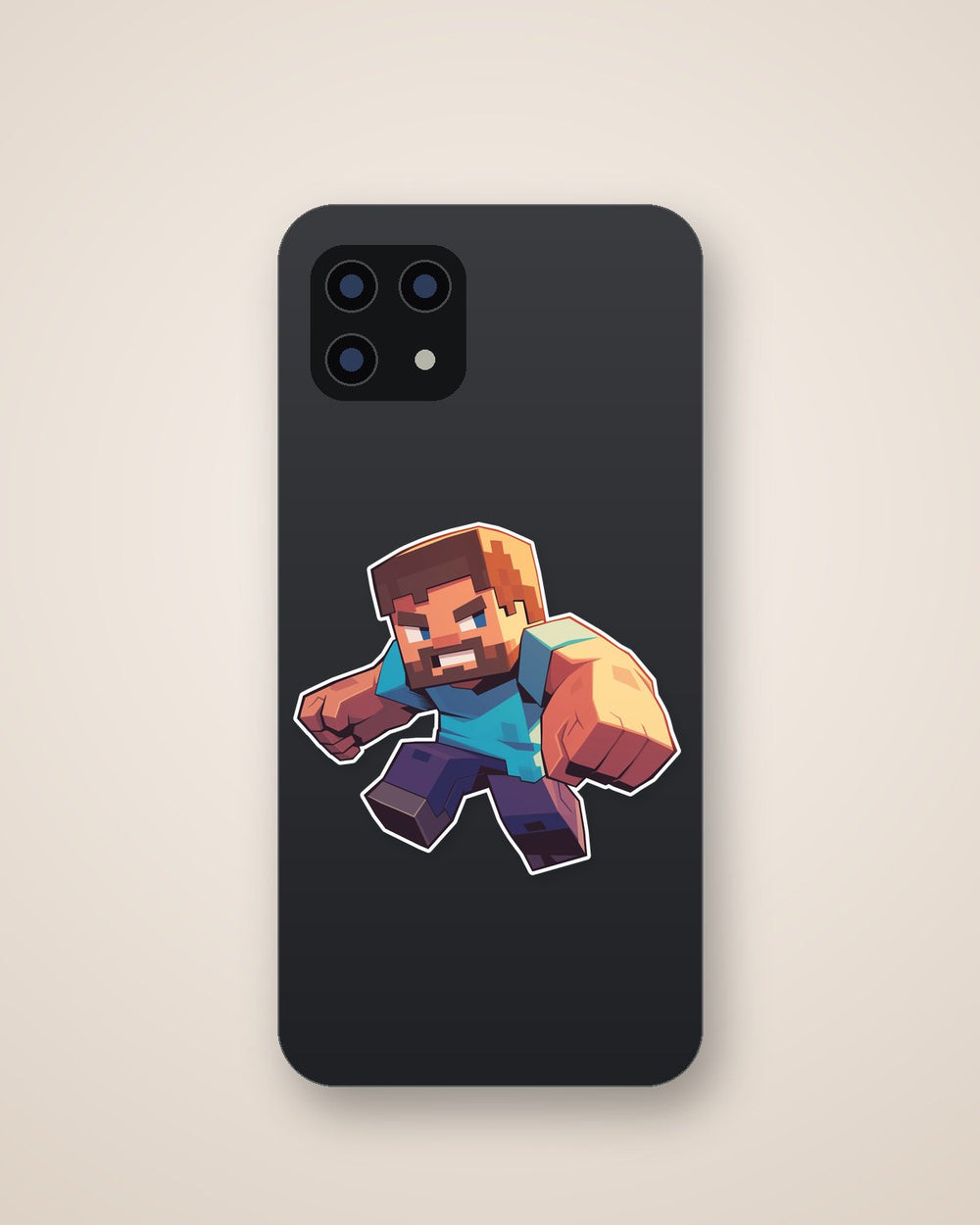 Minecraft Steve Punch Pose Sticker