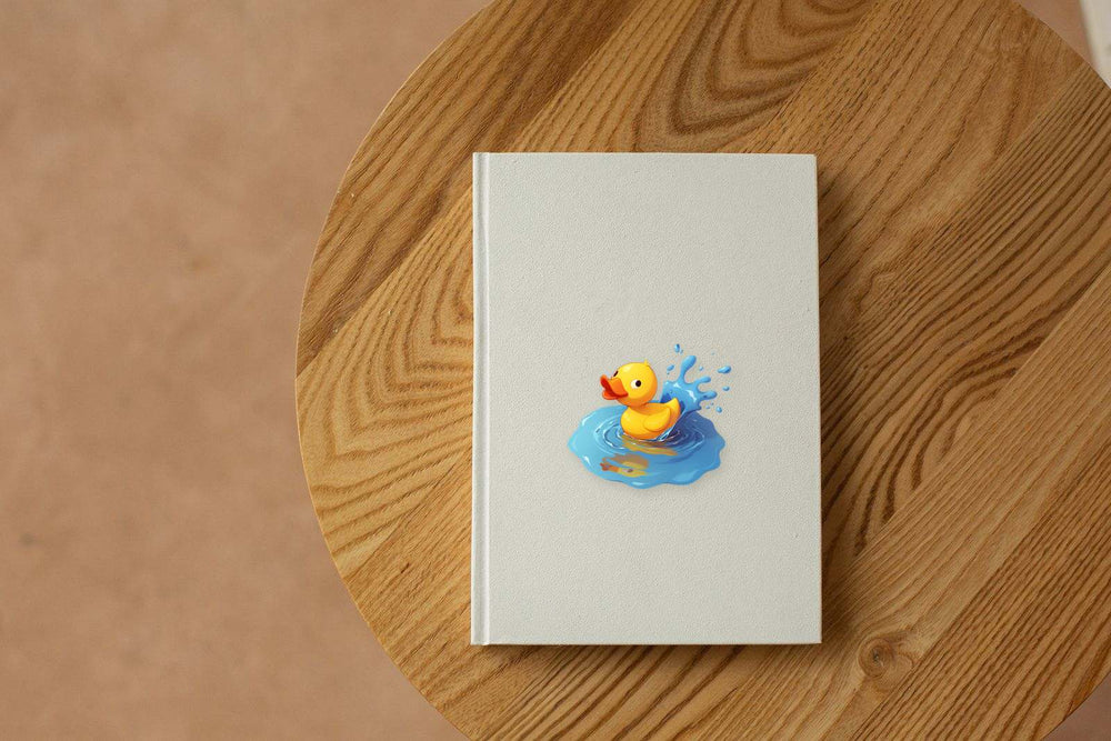 Funny Splashing Yellow Duck Sticker