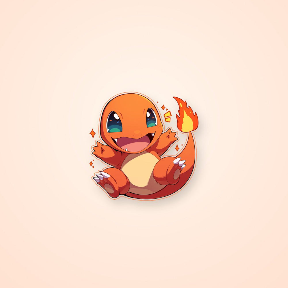 Charmander Happy Jump Sticker