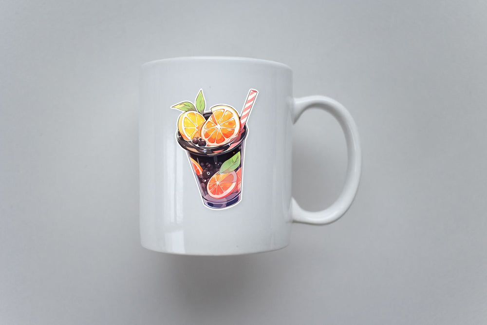Summer Orange Juice Sticker