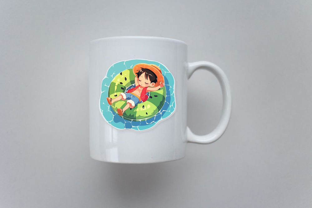 Luffy Watermelon Floatie Sleeping Sticker